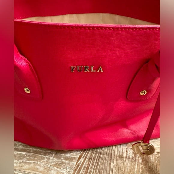 Furla Hot Pink Tote with crossbody - Picture 6 of 11